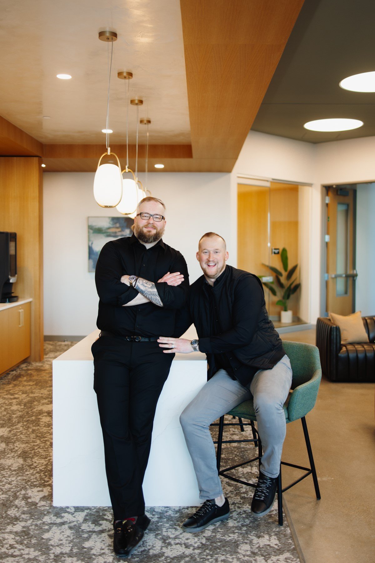 Tom Gould and Oliver White at the Eden Prairie office